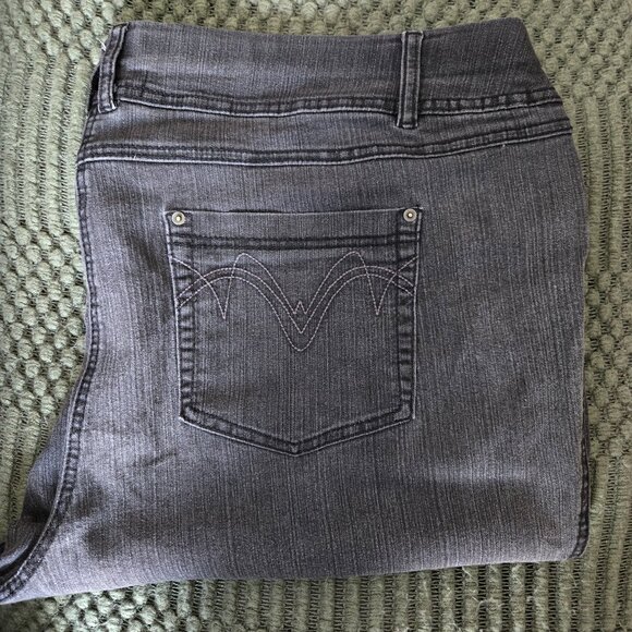 Penningtons Savvy Fit Grey Pull-On Jeans (28W) - Picture 1 of 8